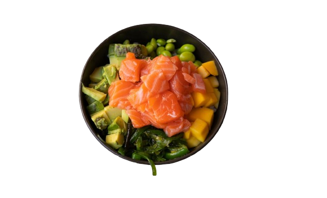 salmon poke salad bowl